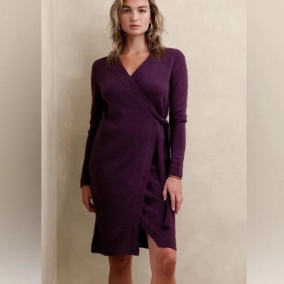 Banana Republic Faux Wrap Sweater Dress - Picture 1 of 3